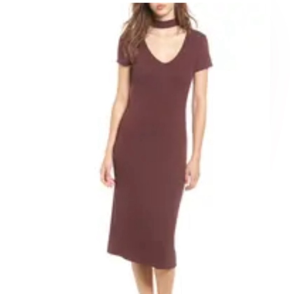 Ribbed choker midi dress size XS - Picture 2 of 3